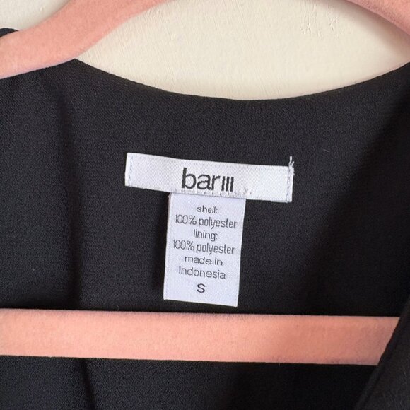 Bar III Black Sleeveless Longline Vest Women’s Small Open Front Duster Layering - Picture 4 of 4